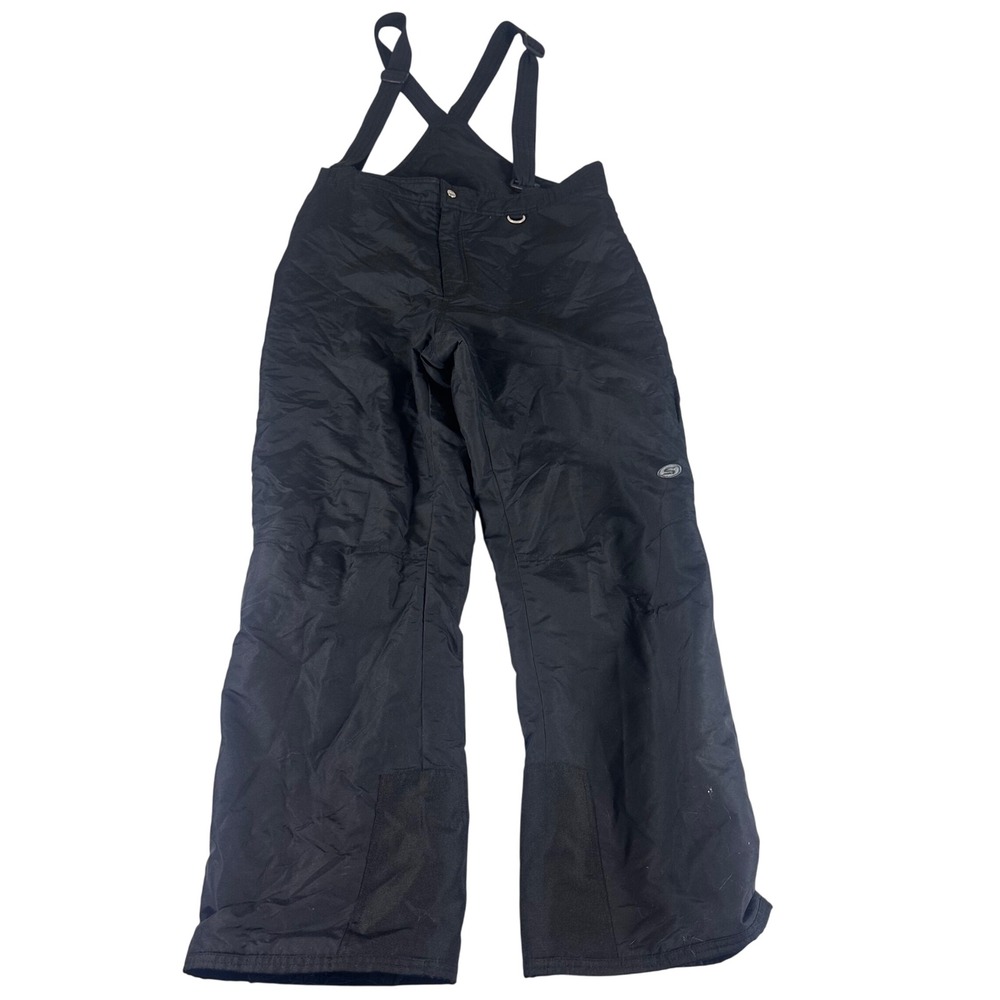 Slalom Snow Bibs Mens XL Black Zip Insulated Outdoor Ski Snowboard Pants